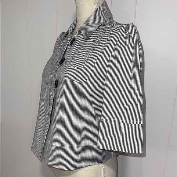 Tweeds Black and White Striped Blazer - Picture 2 of 4